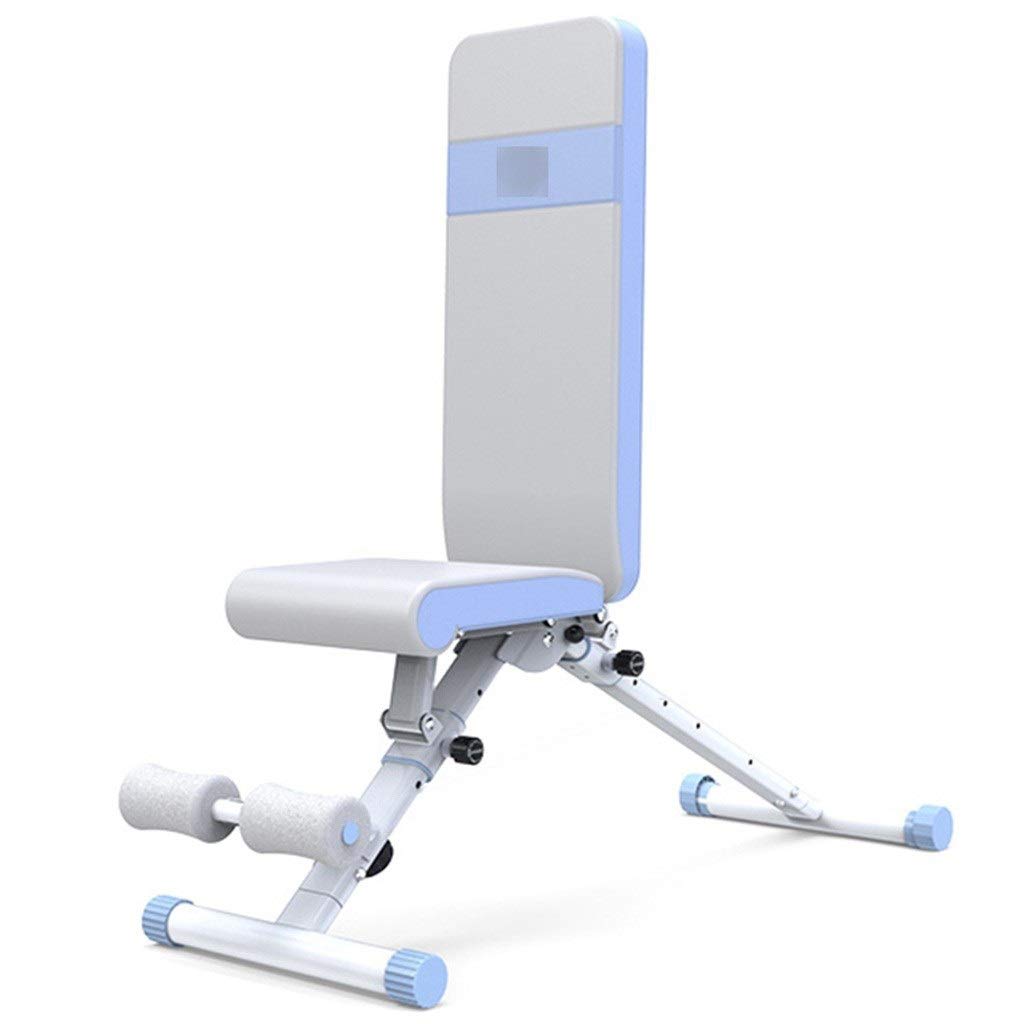 Adjustable Benches Dumbbell bench Bird bench press chair multifunctional foldable abdominal board sit-ups home fitness equipment (Color : Gray, Size : 129 * 46 * 117cm)