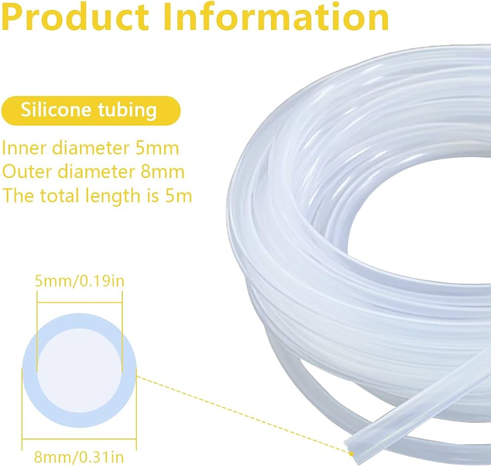 Tubo Slcone 5x8 70Sh Trasparente Almentare X Macchna Caffè Al Mt. UNVERSALE | EBay - Foto 3