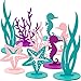 20Pcs/Pack Mermaid Birthday Decorations Felt Table Centerpiece,Under The Sea Party Decorations Supplies for Ocean Theme, Little Mermaid Birthday Party Baby Shower