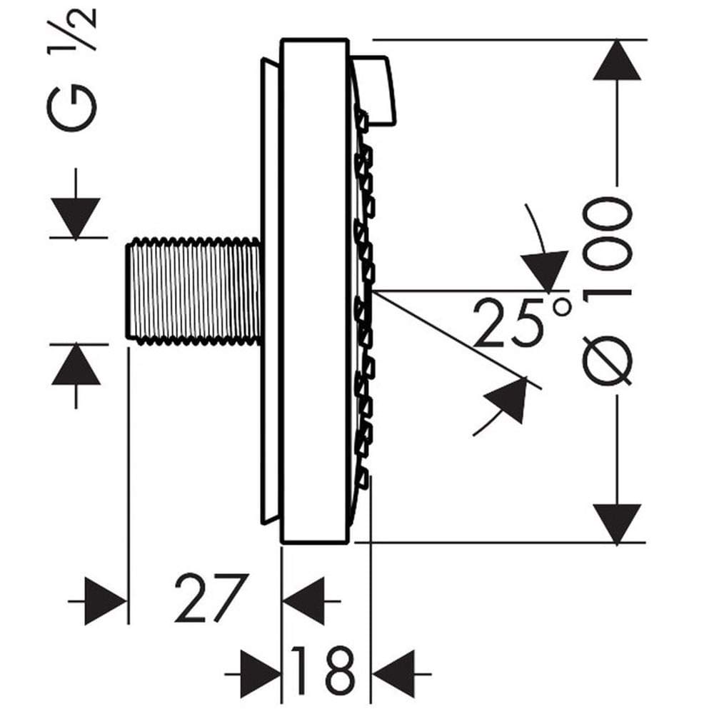 hansgrohe Raindance S 100 Air słuchawka prysznicowa, chromowana