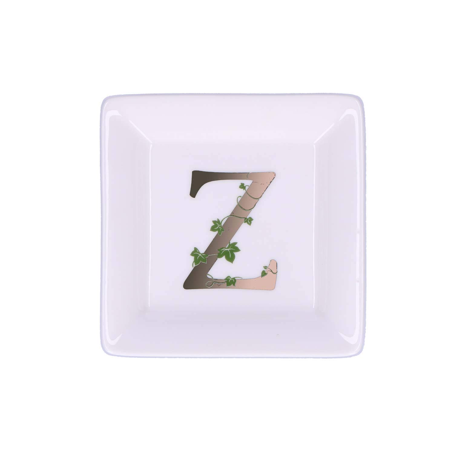 LA PORCELLANA BIANCA PB White Porcelain - Square Saucer Letter Z - Home Furniture, Kitchen - Adorato Line - Gift Idea - Porcelain - 10x10xh1,5 cm