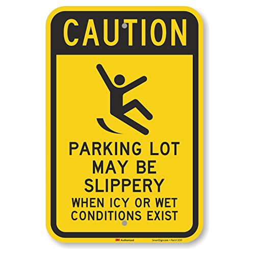 Caution Slippery When Icy Or Wet Sign