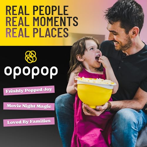 Opopop Microwave Popcorn - Salty Caramel 2.8 oz., 9-Count - Sweet and Salty, Flavored Popcorn, Non-GMO