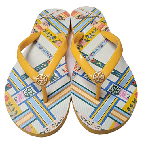 Tory Burch Gold Crest Ribbon Weave Flip Flops #TOP16