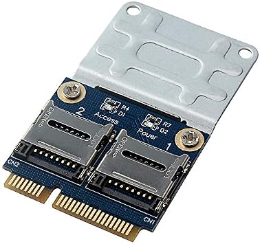 2 SSD HDD for Laptop Dual Micro- SD SDHC SDXC TF to PCIe Memory Card Reader MPCIe to 2 -Sdcards Pci-E Adapter