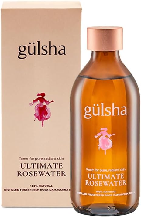 g lsha Ultimate Rose Water 200 ml 100% Pure Rose Water from Pink Damascena Moisturising Facial Toner Suitable for All Skin Types Natural Face Care