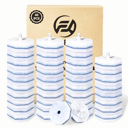 40 Toilet Wand Refills for Clorox Toilet Wand, Disposable Toilet Brush Head with Rich Foaming, Extra Thick Triple-layer Refills, Strong Cleaning & Scrubbing Power, Won't Fall Off or Fall Apart by FHORAIN - Used condition - Image 8