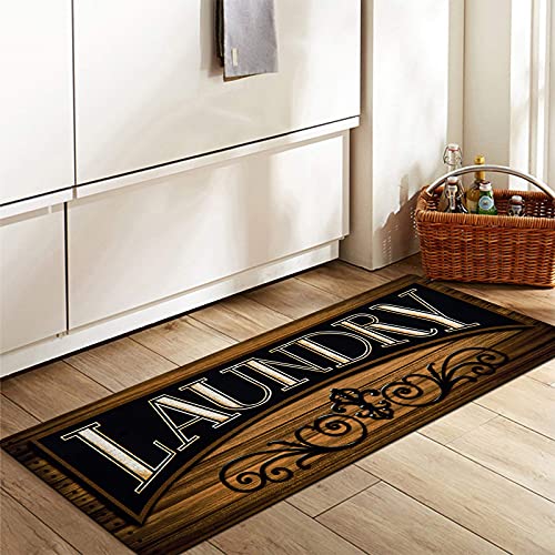 Tapete corredor lavadero 20 x 48 pulgadas impermeable caucho miniatura 3