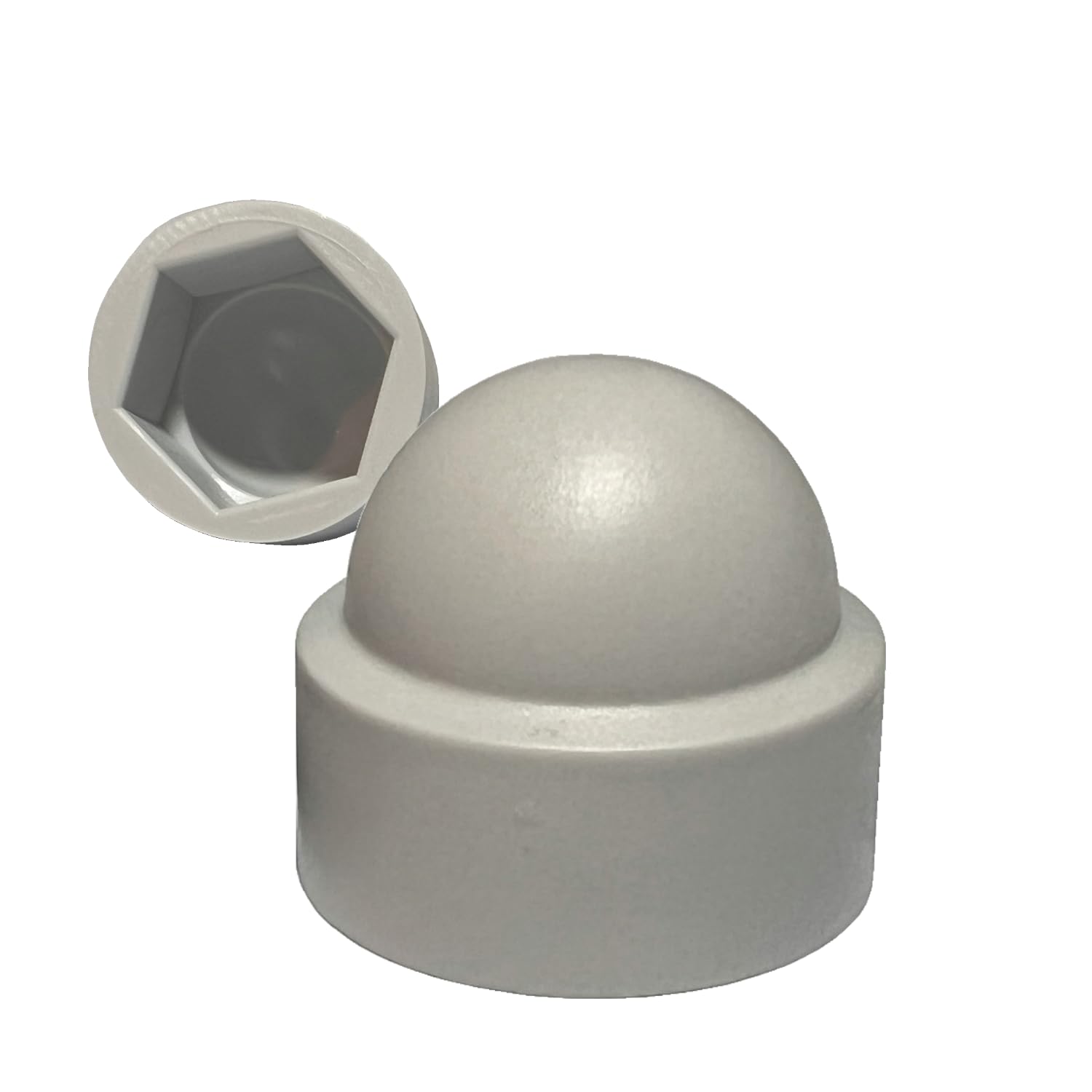 Grey Plastic Dome Bolt Nut Protection Cap Covers, (1000 Pack, M12 / 19mm Spanner)