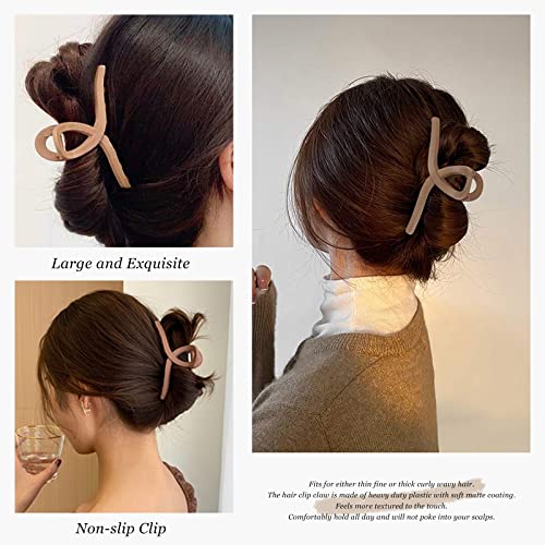 Faelbaty Big Hair Claw Clips No Slip Big Matte Jaw Large Butterfly Clip Claw Clamp Strong Hold Barrette Hair Clip Accessories Christmas Gift For Women 4 Pcs Valentines Day Gifts For Her #TOP2