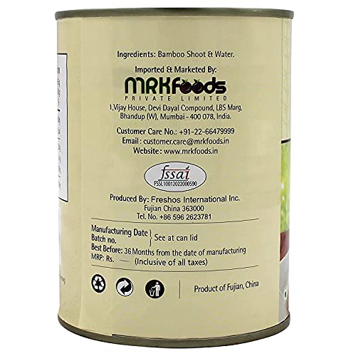 Image of Freshos Bamboo Shoot Halves in Water, 565 g, White & Yellow (Pack of 3)