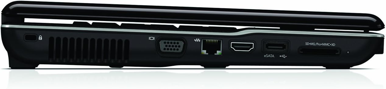 Right side view of Compaq Presario CQ60-410US laptop with ports