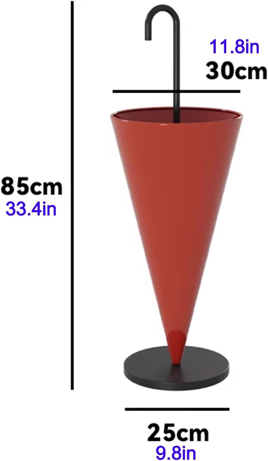 Metal Entrance Umbrella Stand Rack Indoor, Umbrella Stand Standing Umbrellas Holders Bin Canes, Umbrellas Stand Barrels for Hotel, Offices, Home, Commercial(Red)