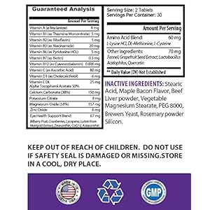 cat Vitamins for Eyes – Pets Eye Health for Dogs and Cats – Best Premium Complex – cat Vision Supplement – 2 Bottles (120 Treats)