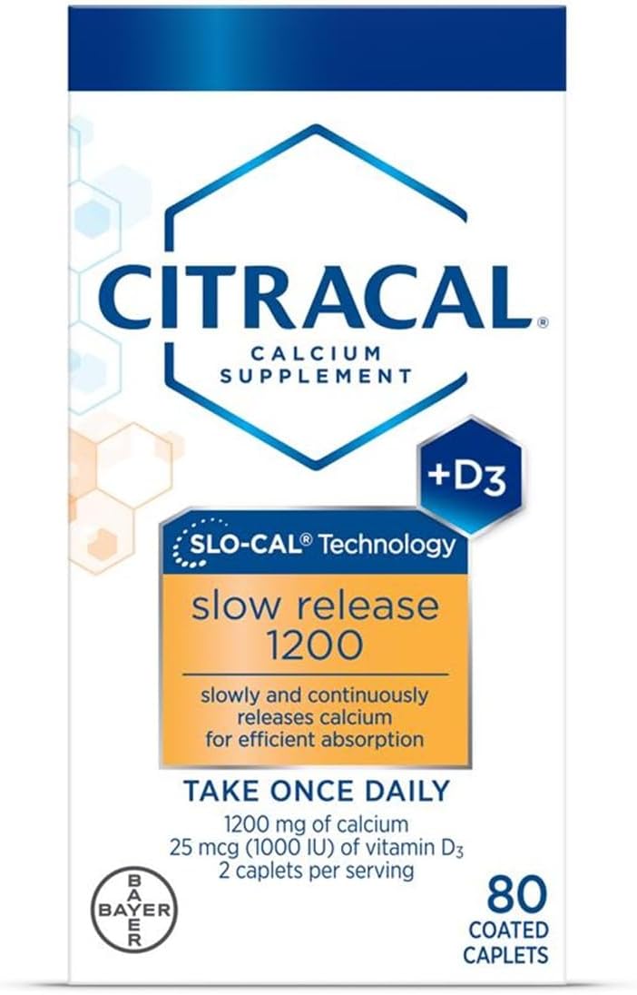Bayer Healthcare - Citrace Calcium + D3 delays release mg by 1200. 80 Caplets