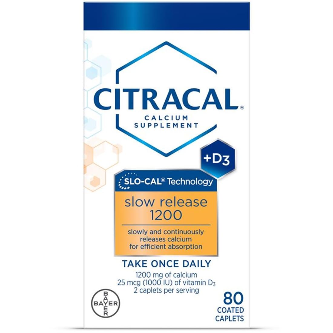 Citracal Slow Release 1200mg bottle and caplets