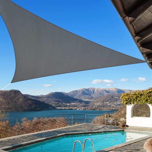 Image of KANAGAWA 12'x12'x12' Sun Shade Sail Dark Gray Curved Triangle