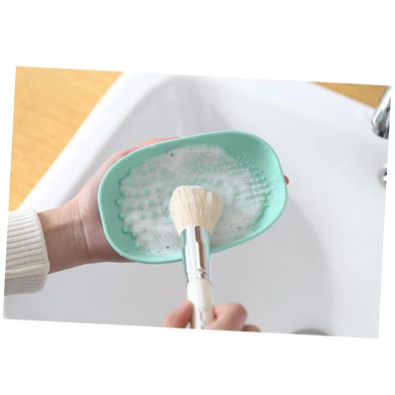 CALLARON Silicone Makeup Brush Cleaning Pad Brush Cleaning Plate Scrubber for Easy Makeup Cleaner