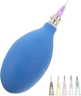Keramik Präzisions Flasche aus Kunststoff und Metall Multifunktionaler Applikator zum Dekorieren und Dosieren von Glasur und Ton Blau für Keramikwerkzeuge