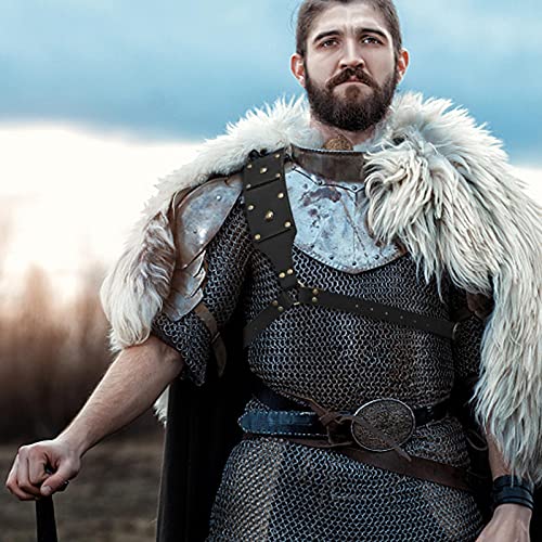 Sword Shoulder Back Sheath Medieval Retro Sword Shoulder Back Sheath Frog Holder Warrior Costume Pair Sword Leather Buckle Holster Adjustable In Leather For Adult Men #TOP2