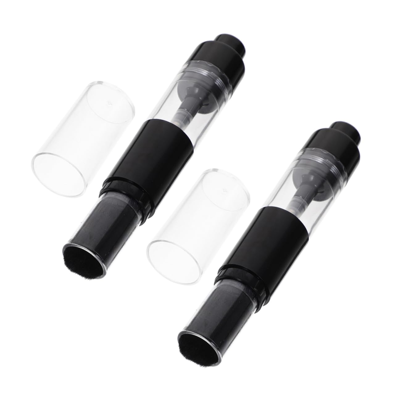 TOVINANNA 2pcs Refillable Powder Brush, Retractable Foundation Applicator, Soft Bristles, Reusable