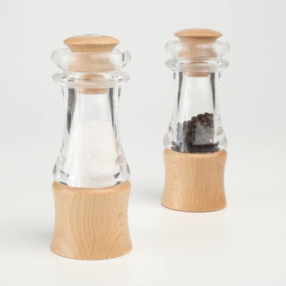 T&G CrushGrind Classic Salt Mill, FSC Beech and Acrylic, 150 mm