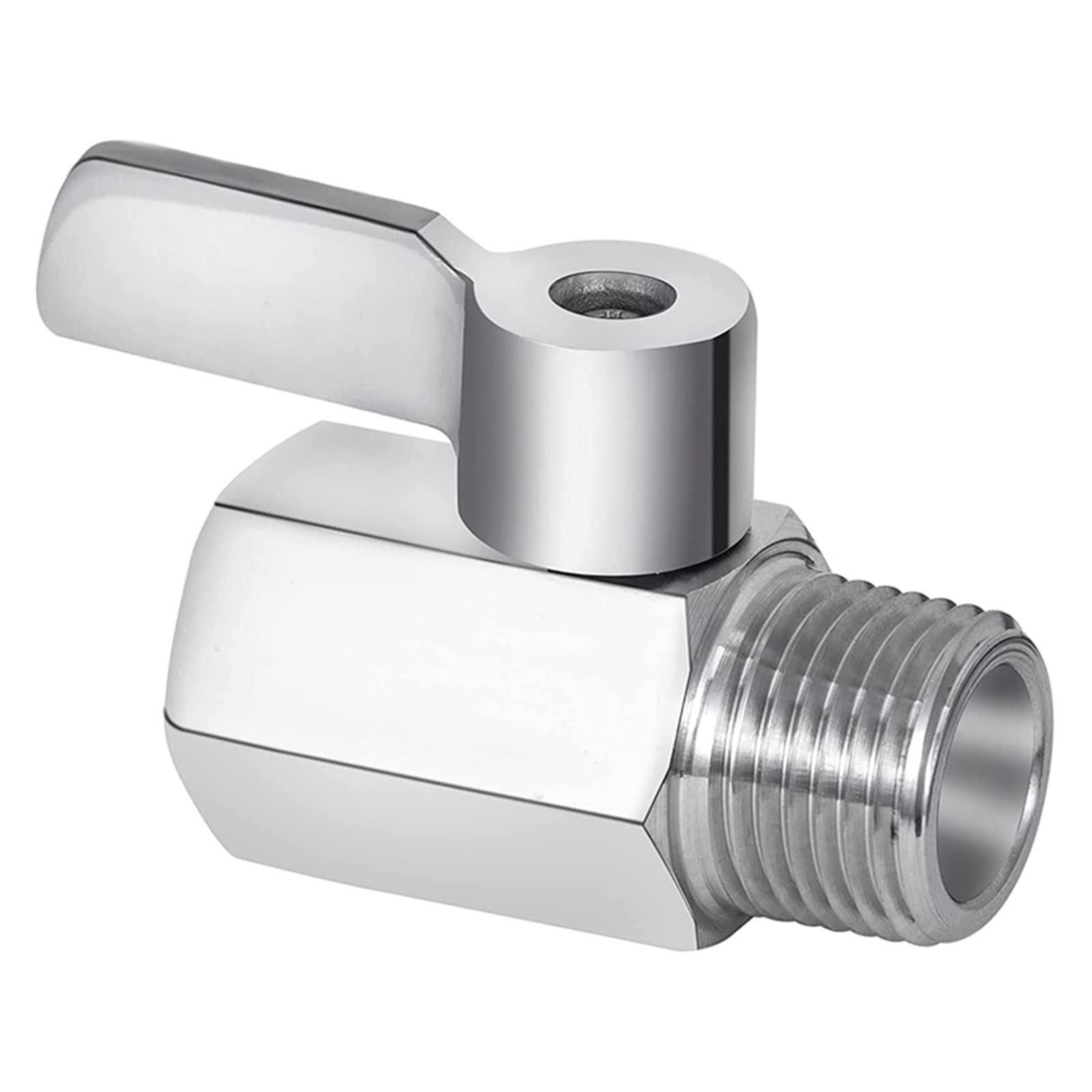 QRUYHBAJU Withstand high Pressure and Temperature Extremes Shower Head Shut Off Valve 304 Stainless Steel Mini Ball Valve NPT Thread(DN400)
