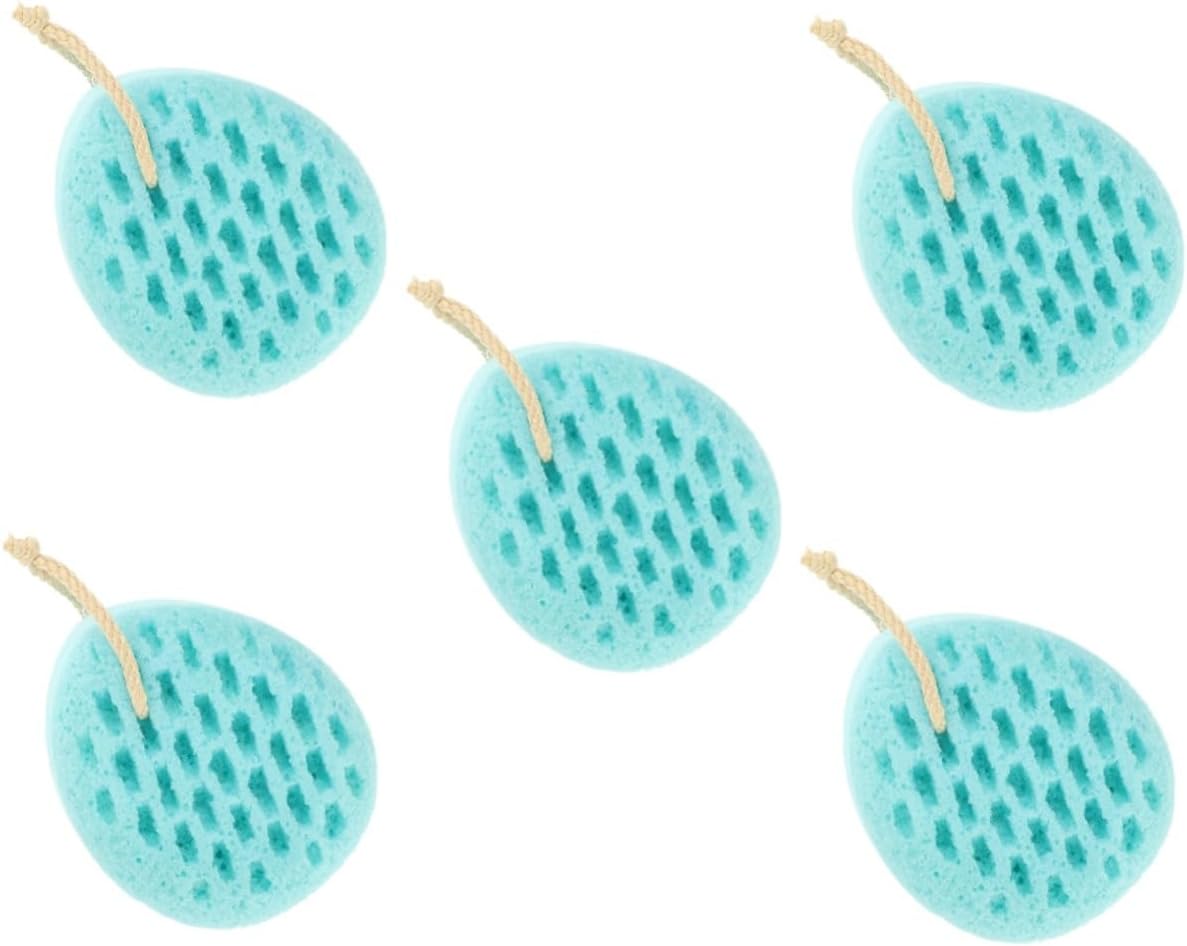 balacoo 5pcs Exfoliating Bath Sponges Shower Sponge Bathroom for Shower Back Scrubber Bathing Body Scrubber