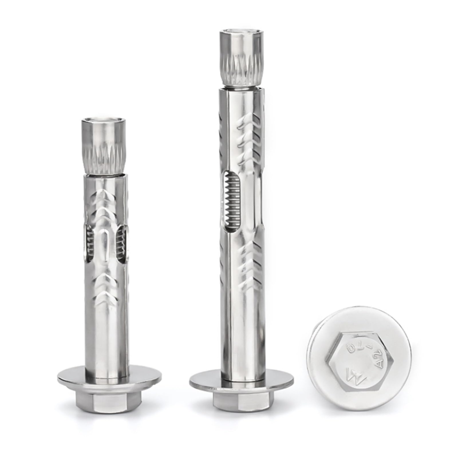 Anclaje Pared Perno de expansión hexagonal exterior | M6 M8 M10 M12 304 Tornillo de fijación de anclaje de zócalo de acero inoxidable Hormigón(5PCS,M8x70)