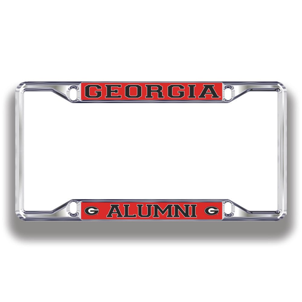Elite Fan Shop Georgia Bulldogs License Plate Frame Alumni - Silver