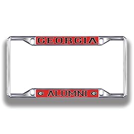 Elite Fan Shop Georgia Bulldogs License Plate Frame Alumni - Silver