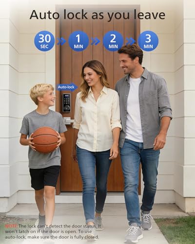 Image of Philips Smart Lock with Handles, Smart Door Lock with 2 Level Handles, Keyless Entry Door Lock Set, Digital Keypad Deadbolt for Front Door, App Fingerprint PIN Code Unlocking, Auto Locking