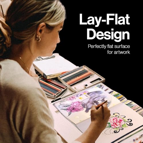 Leda Art Supply Large Sketchbook 160 Pages Softbound Cover Sketchbook for Artists - Leather Drawing Notebook for All, Ideal for Ink, Water Color, Pen, Pencils | 7 x 10 inch Art Journal by Leda Art Supply - Used condition - Image 4