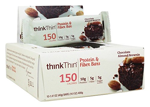 Think Products thinkThin Lean Protein & Fiber Bars Chocolate Almond Brownie - 10 Bars