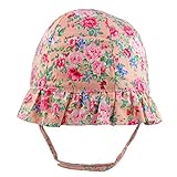 ala volante Sombreros de sol para niñas con correa para bebés con guía de edad y tamaño: 40 cm, 0 – 3 meses, 42 cm. Mide alrededor de la cabeza de tu bebé justo por encima de las orejas para encontrar el mejor ajuste