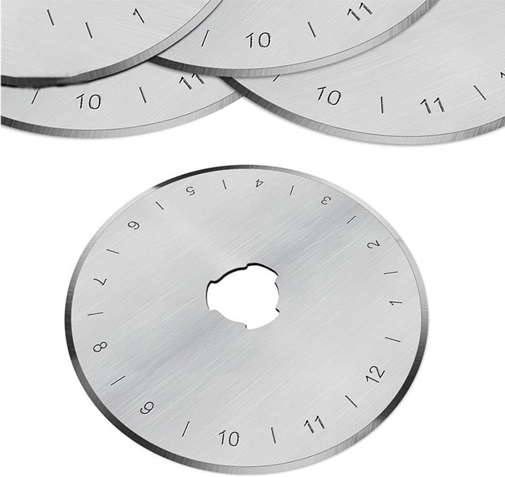 Pack of 30 Rotary Cutter Replacement Blades, Stainless Steel Fabric Cutter, Round Blades Cutter for Quilt, Paper, Fabric, Scrapbooking, Sewing, Arts and Crafts (28 mm + 45 mm + 60 mm)