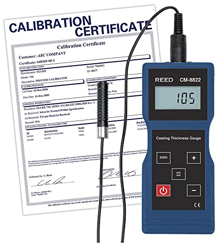 REED Instruments CM-8822-NIST Coating Thickness Gauge, 0 to 40mil...