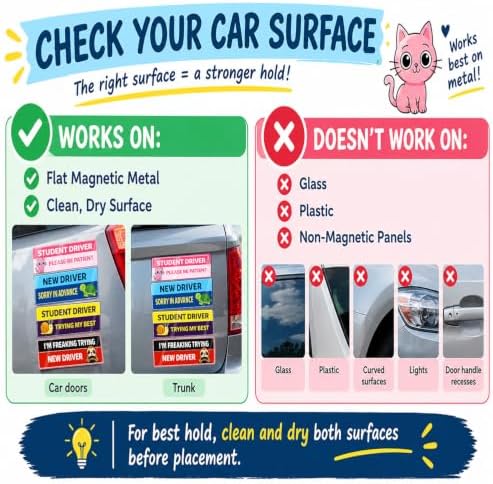 Cute Student Driver Magnet for Car, Funny New Driver Magnets for Cars | — 사진 6