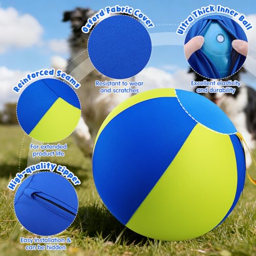 18" Herding Ball for Dogs,Heavy Duty Large Durable Outdoor Dog Toy for Australian/German Shepherd,Border Collie High-Energy Dogs,Interactive Pet Horse Play & Training Toys for Medium & Large Breeds by AWOOF - Used condition - Image 3