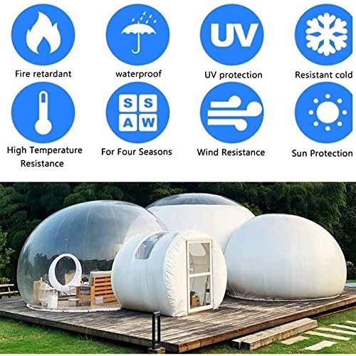 Carpa inflable transparente exterior para camping 3m diámetro miniatura 4