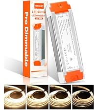 VEURCHY 12V Dimmable LED Driver 60W UL Listed, 120V To DC 12V Triac ELV/MLV LED Transformer