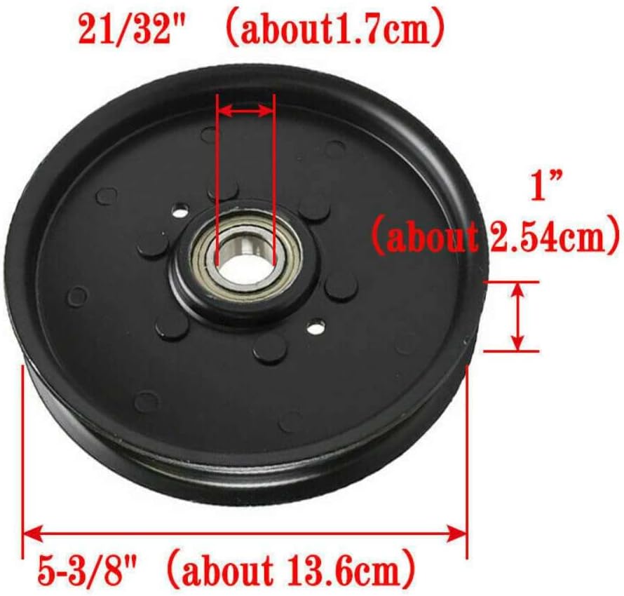 proven part Lawn Mower Flat Idler Pulley Compatible with AM106627 AM121602 Fits GX335 GX345 GX325 GX255 LX88