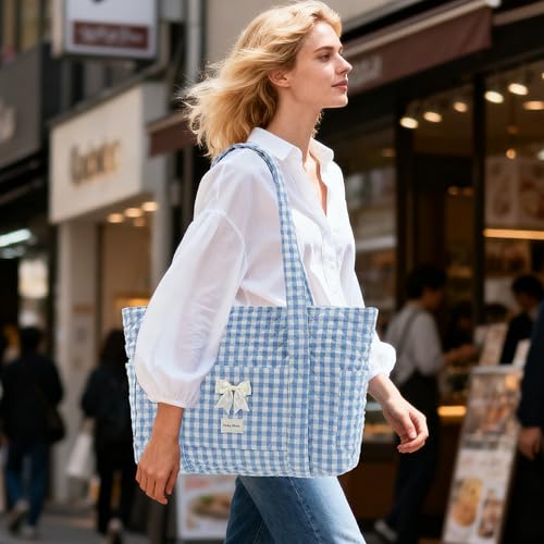 Bolso Tote acolchado para mujer con bordado floral miniatura 2