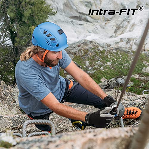Intra-FIT Kletterhandschuhe Fingerhandschuhe Kunstleder Arbeitshandschuhe Abriebschutz Kletter-Sporthandschuhe Seilhandschuhe für Abseilen, Bergsteigen, Abenteuer, Outdoor-Sport,Rettung