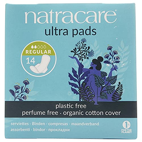 NATRACARE Ultra Pads Regular con alas 14 (paquete de 1)