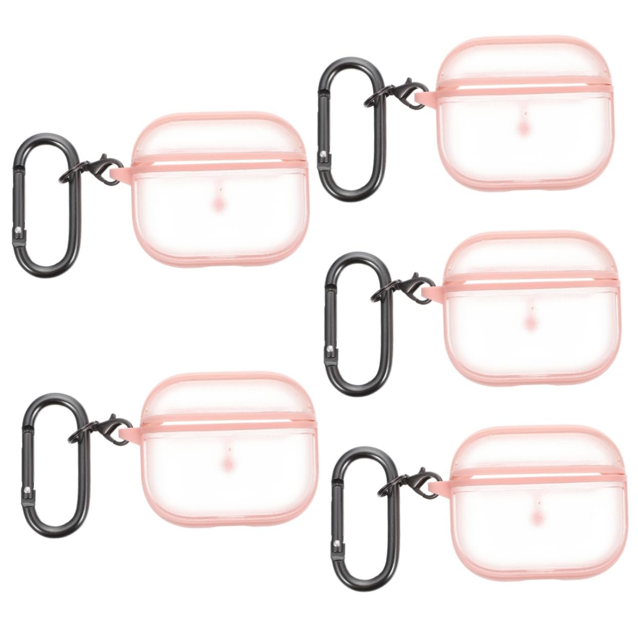 HOMSFOU 5 Juegos Caso De Auriculares Protector De Llavero - Funda para Auriculares Llavero De La Caja del Auricular Protector De Inalámbricos Caja De Rosa