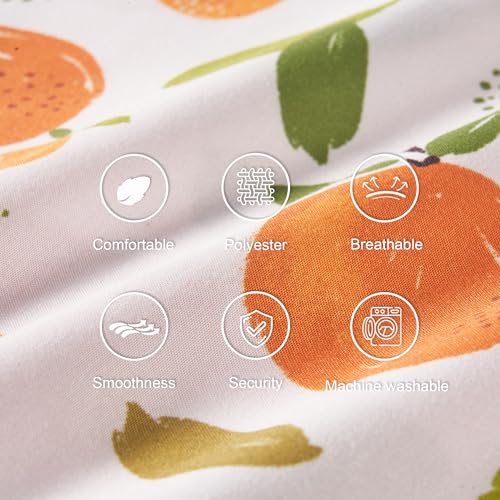 Image of TILLYOU Toddler Pillowcases 13 x 18 Travel Pillow Case 2 Pack, Kids Pillowcases Machine Washable with Envelope Closure, Orange Flavour & Orange