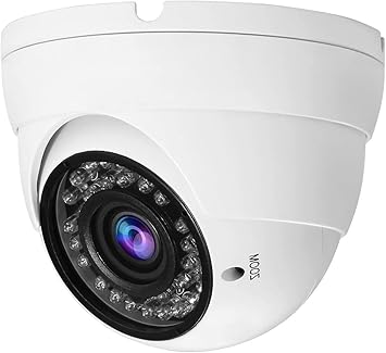 Amtronics CCTV Camera 1080P 4 in1 (TVI/AHD/ CVI/ CVBS) Security Dome Camera 2.8mm-12mm Varifocal Lens 100ft IR Day/Night Indoor and Outdoor Waterproof IP66