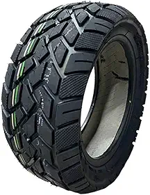 Pneu off-road sem câmara 100/55-6. para scooter elétrica, roda resistente de borracha reforçada 4PR com aderência para todos os terrenos e resistência ao inverno, preto