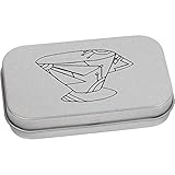 Sicher für Essen 80mm x 50mm \'Art Deco Tasse\' Blechdose / Aufbewahrungsbox (TT00077629)